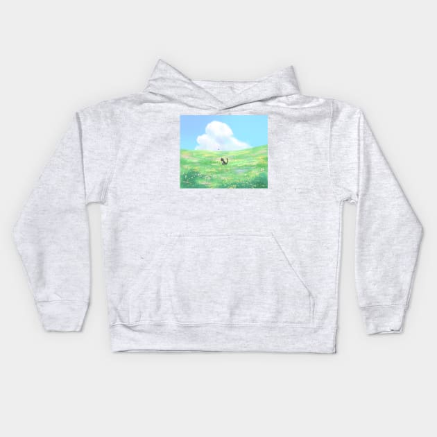 Meadow Cat Kids Hoodie by Avery Ota